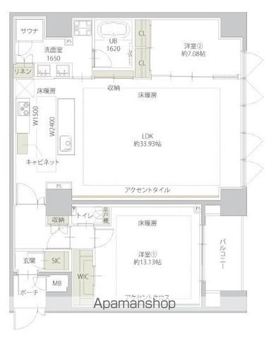 地下鉄谷町線 谷町四丁目駅 徒歩2分 14階建 新築の間取り写真