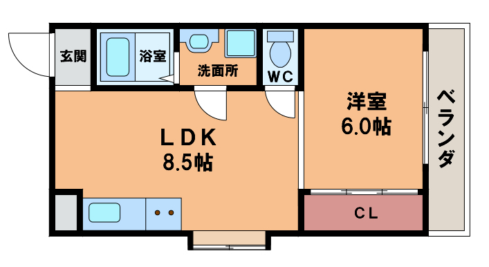 メゾン南桃園の間取り写真