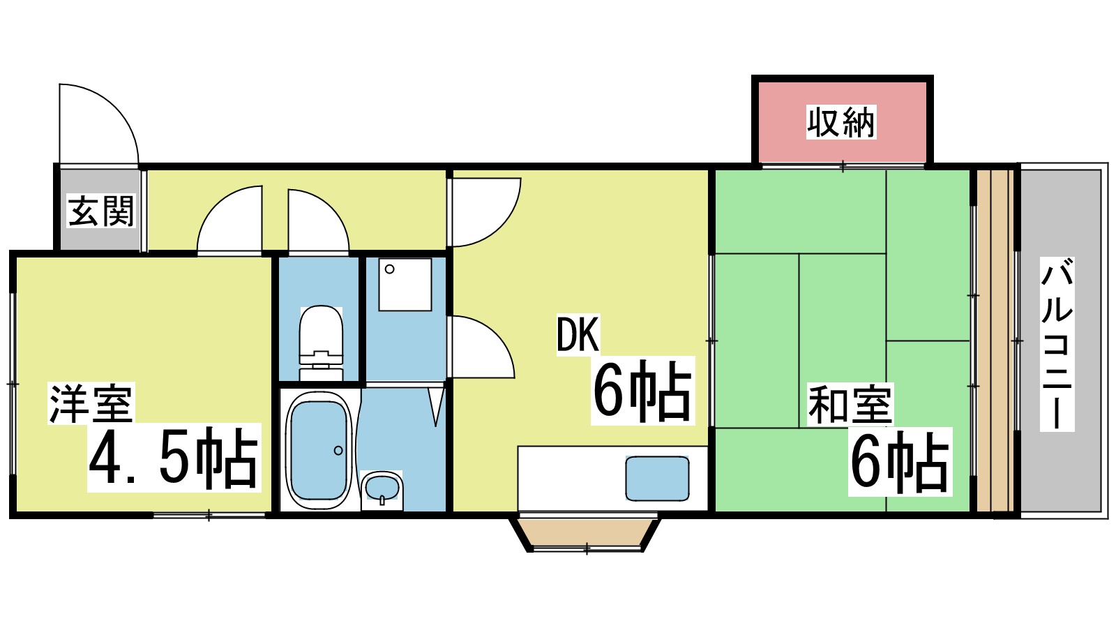 シンプルライフ大石東の間取り写真