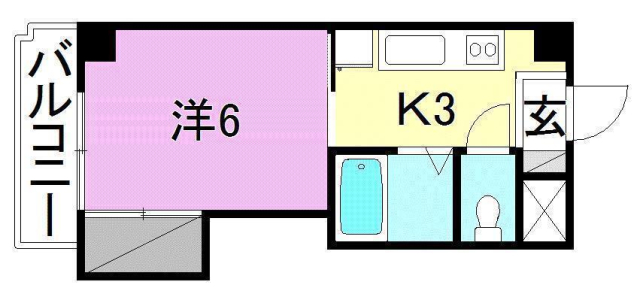 松山市福音寺町のマンションの間取り