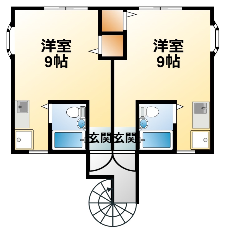 茂原市南吉田のアパートの間取り