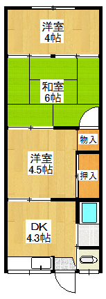 アパート水小屋の間取り