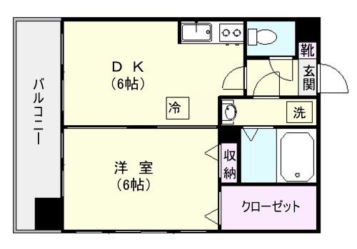 【鹿児島市西田のマンションの間取り】