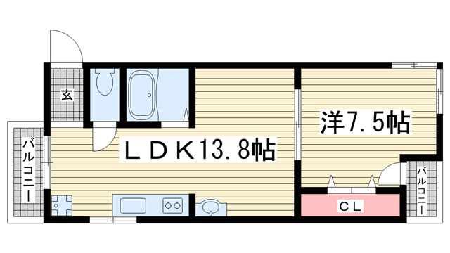 パックスヴィラ平野の間取り