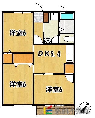 大牟田市大字橘のアパートの間取り