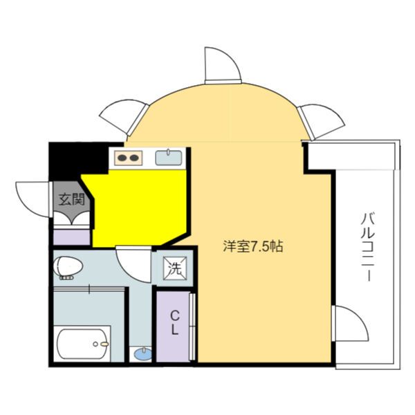 名古屋市中村区名駅南のマンションの間取り