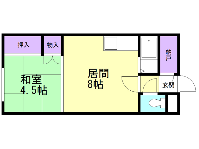 函館市栄町のマンションの間取り