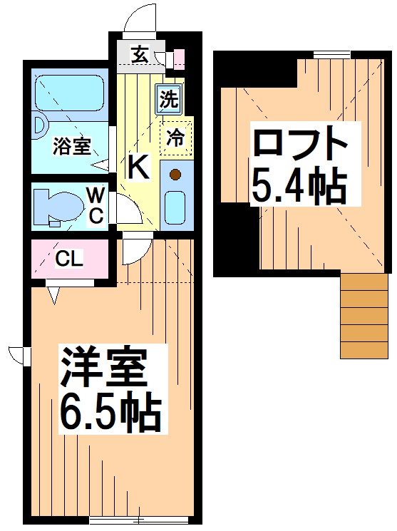 神奈川県川崎市多摩区宿河原６（アパート）の賃貸物件の間取り