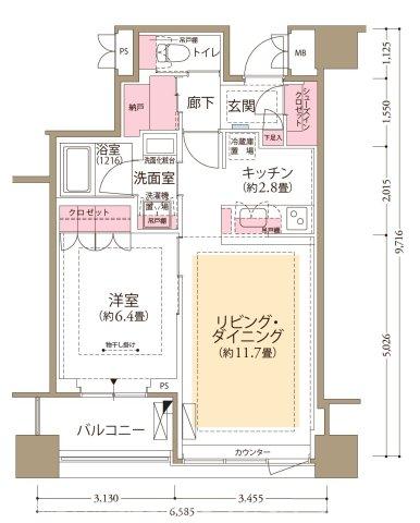 フロール横濱関内の間取り