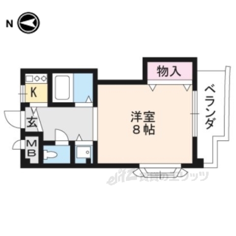 大津市木下町のマンションの間取り