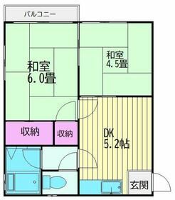 東京都大田区西糀谷２（アパート）の賃貸物件の間取り