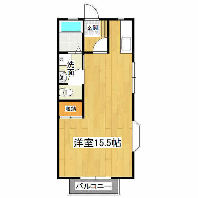 土浦市西根西のアパートの間取り