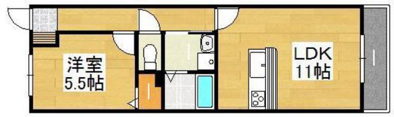 岡山県岡山市南区新保（マンション）の賃貸物件の間取り