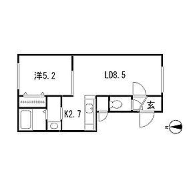 グランメール新道東駅南の間取り