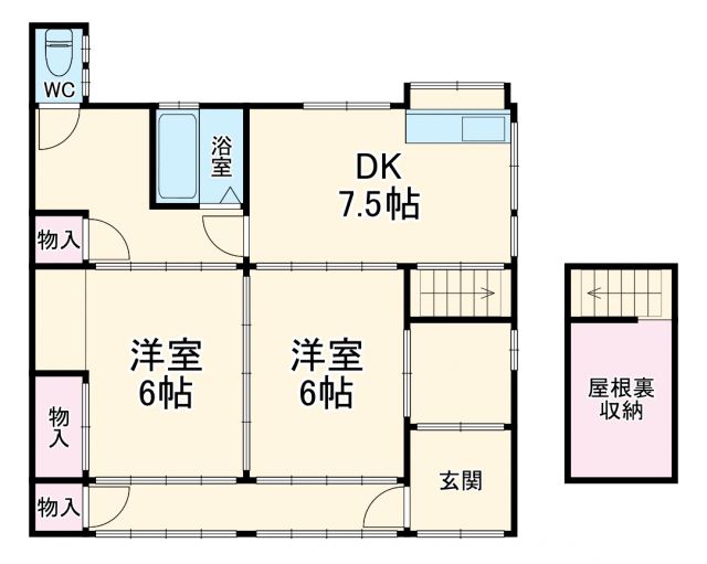 東茂福町貸家の間取り