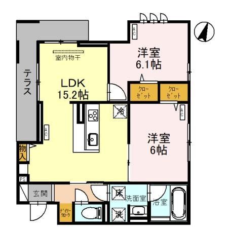 【さいたま市北区本郷町のアパートの間取り】