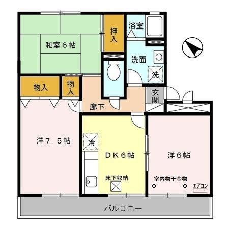 さいたま市緑区大字中尾のアパートの間取り