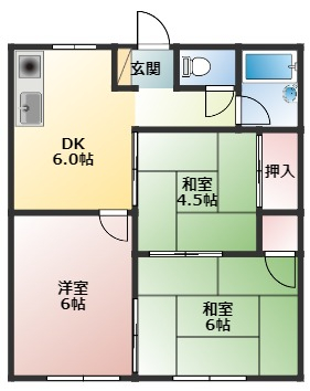 コーポニシナの間取り