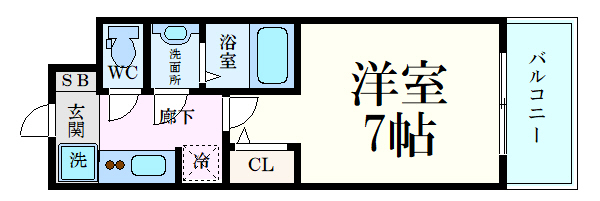 【S-RESIDENCEドーム前千代崎の間取り】