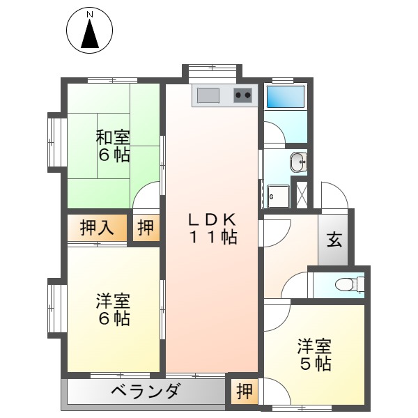 パークメゾンタカキの間取り