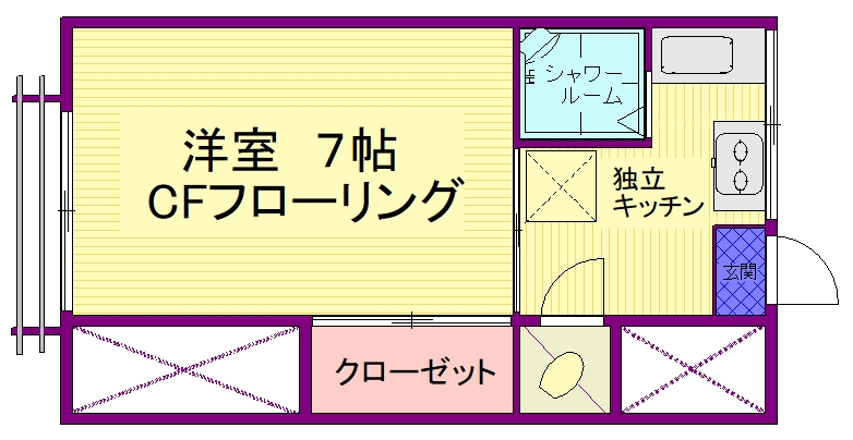 【北区滝野川のアパートの間取り】