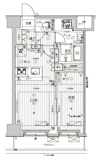 【足立区柳原のマンションの間取り】