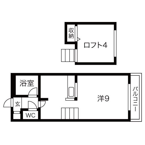 札幌市中央区北六条西のマンションの間取り