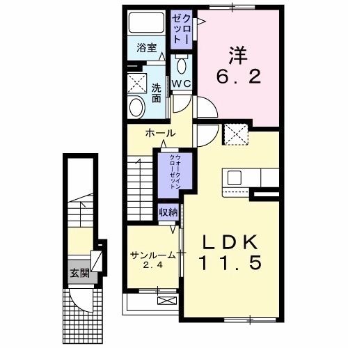 前橋市石倉町のアパートの間取り