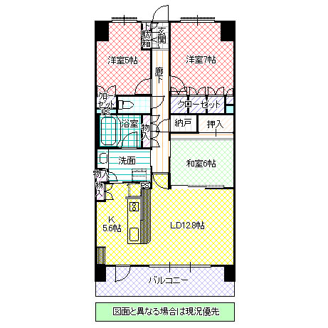 S-FORT水戸中央の間取り