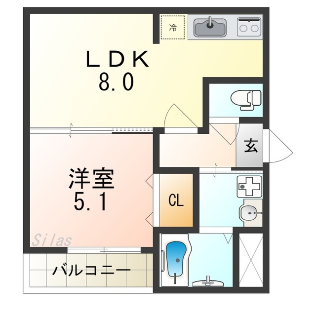 フジパレス堺大浜中町II番館の間取り