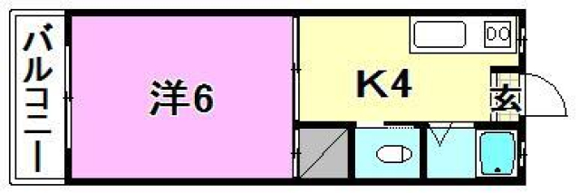 松山市久万ノ台のアパートの間取り