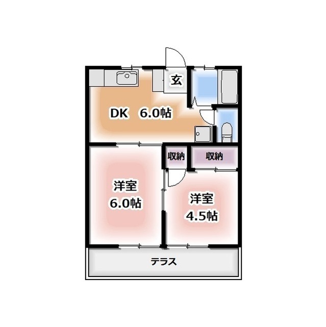 新町コーポの間取り