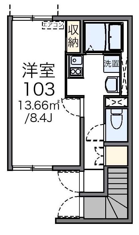 草加市苗塚町のアパートの間取り