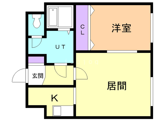 札幌市中央区南十八条西のマンションの間取り