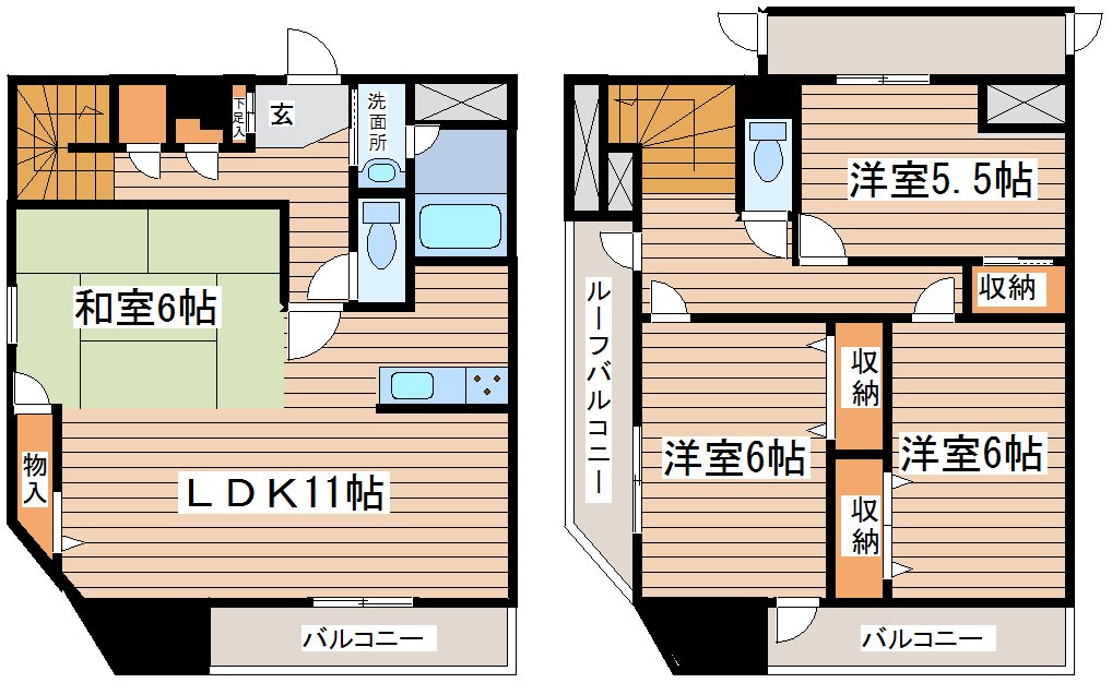 【リエス春日町の間取り】