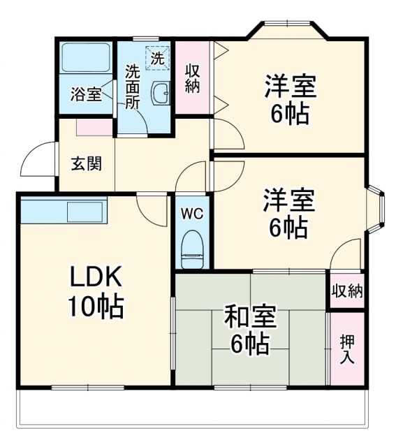 可児市今渡のマンションの間取り