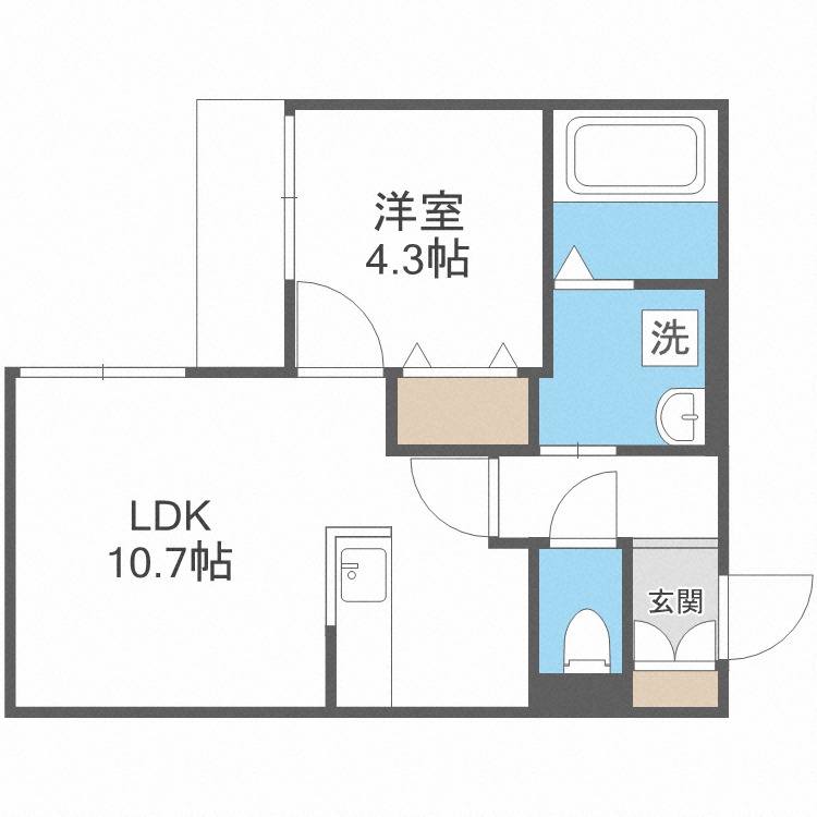 Ｐｏｍｍｅｒａｉｅ北円山の間取り