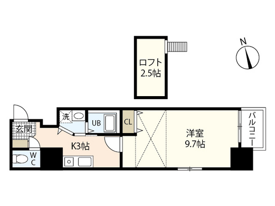 広島市中区大手町のマンションの間取り