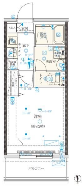 クレイシア門前仲町の間取り