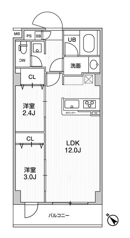 ドゥーエ曳舟の間取り