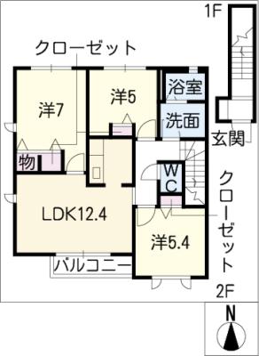 Ｖｉｌｌａ　Ｍ　Ａ棟の間取り