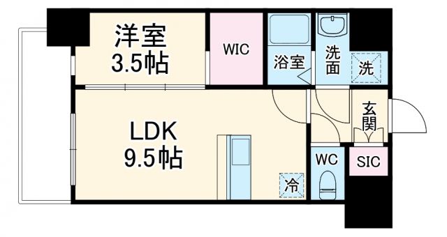 アドバンス大阪城ベレッツァの間取り