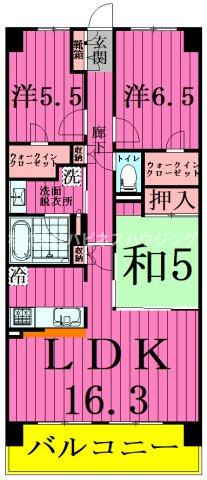 クレストフォルム柏サウスウイングの間取り