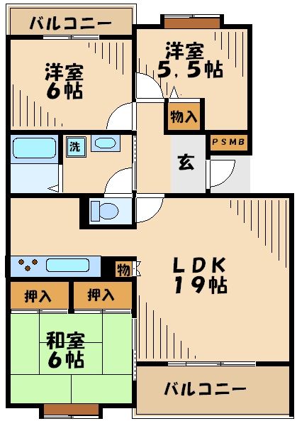 エミネンス長池南２号棟の間取り