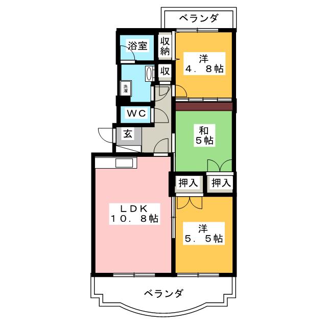 ロイヤルマンション佐野の間取り