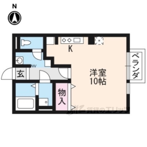 大津市見世のアパートの間取り