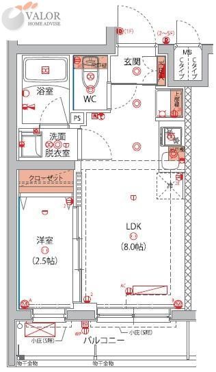 墨田区八広のマンションの間取り