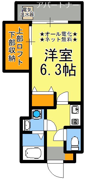 鹿児島市上荒田町のマンションの間取り