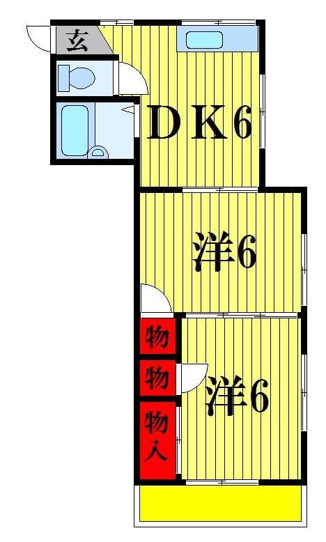 サンシャインハイツカジワラの間取り