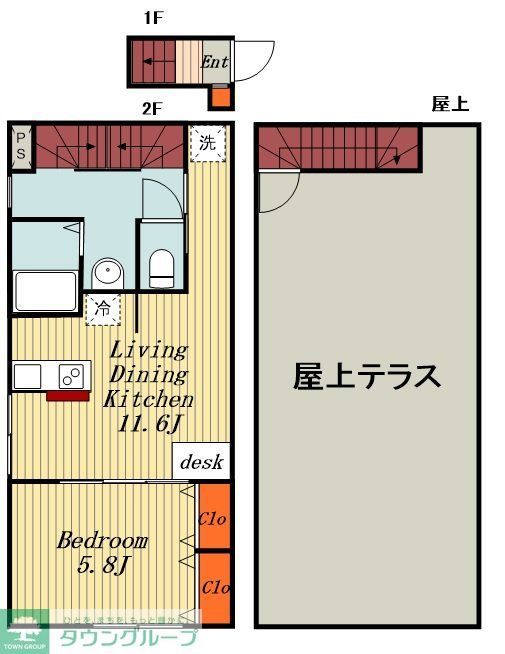 八千代市大和田のアパートの間取り